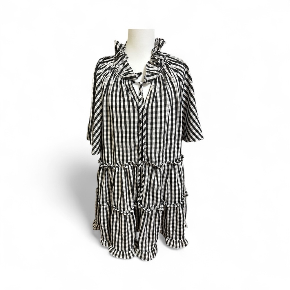 Buddy Love Black and White Checkered Mini Dress